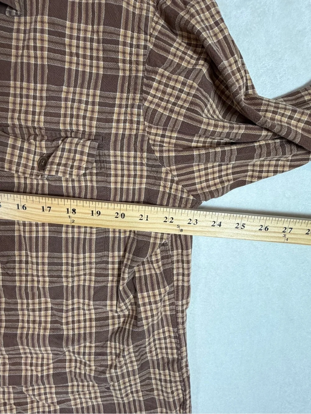 Polo Ralph Lauren Large G.I. Shirt Brown Plaid Long-Sleeve Button-Down Shirt